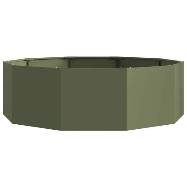 Pflanzkübel Olive Grün 120 x 120 x 35 cm Stahl