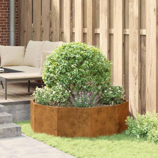 Pflanzkübel Rostig 120 x 120 x 35 cm Wetterfeststahl