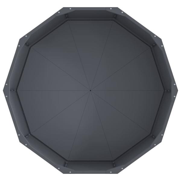 Pflanzkübel Anthrazit 90 x 90 x 35 cm Stahl