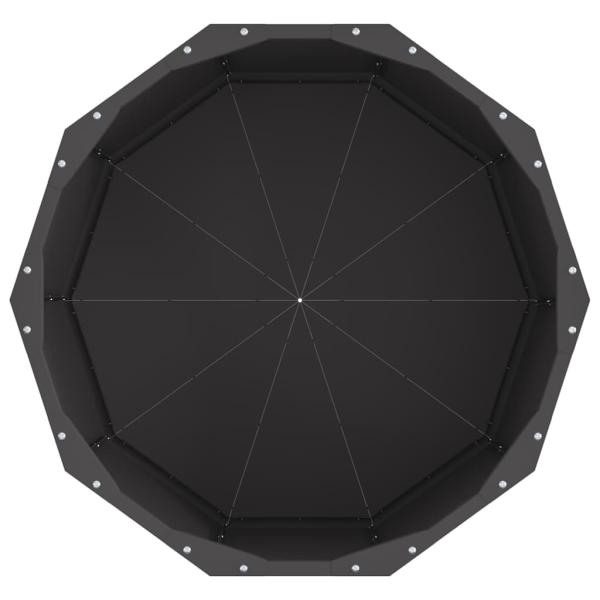 Pflanzkübel Schwarz 60 x 60 x 35 cm Stahl