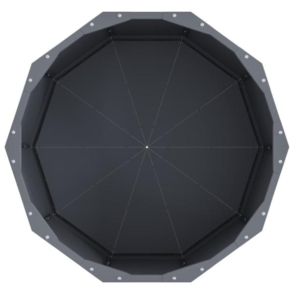 Pflanzkübel Anthrazit 60 x 60 x 35 cm Stahl