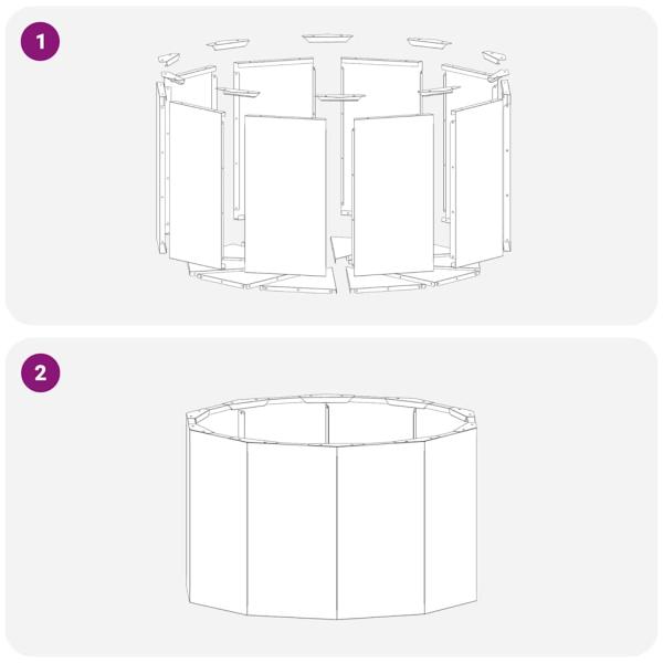 Pflanzkübel Olive Grün 60 x 60 x 35 cm Stahl
