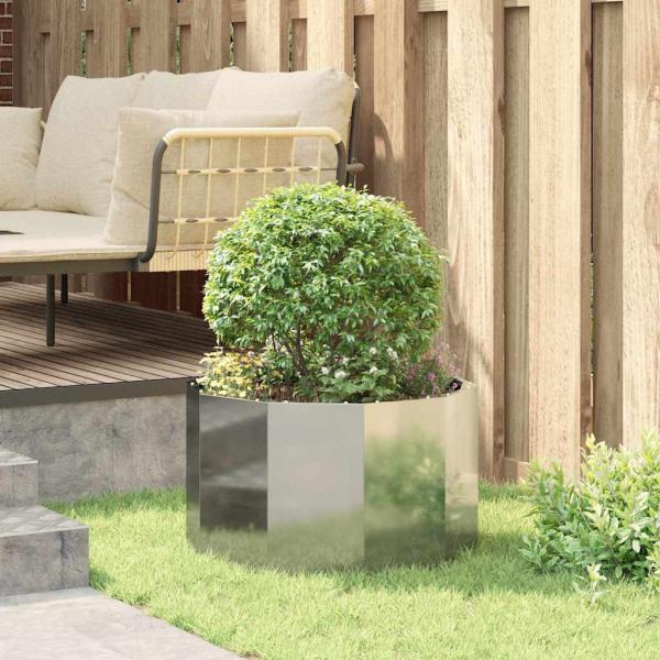 Pflanzkübel Silber 60 x 60 x 35 cm Verzinkter Stahl