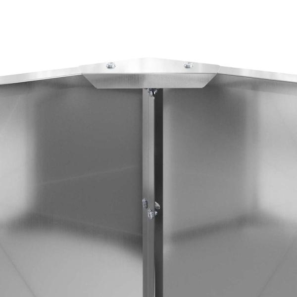 Pflanzkübel Silber 60 x 60 x 35 cm Verzinkter Stahl