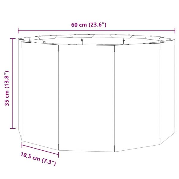 Pflanzkübel Rostig 60 x 60 x 35 cm Wetterfeststahl