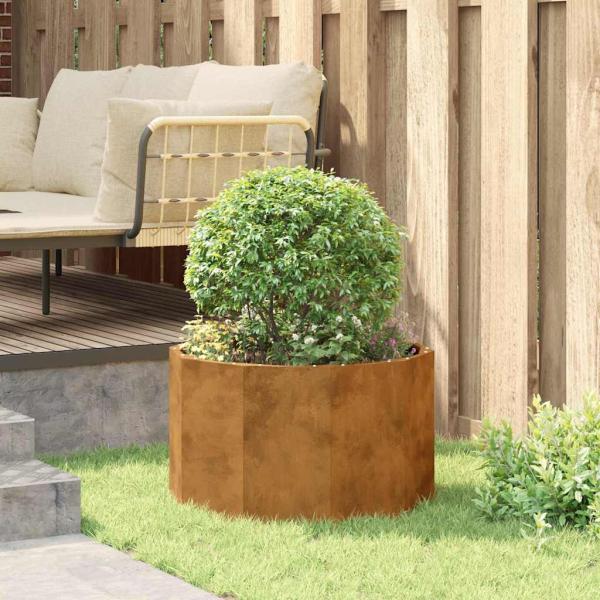 Pflanzkübel Rostig 60 x 60 x 35 cm Wetterfeststahl