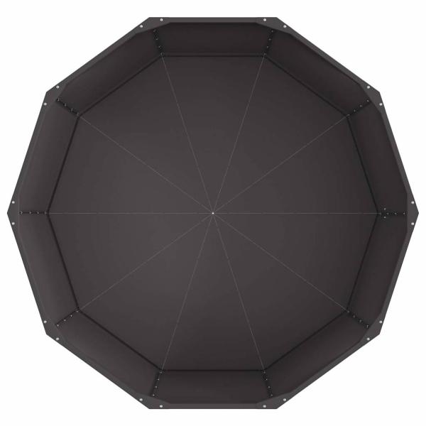 Pflanzkübel Schwarz 120 x 120 x 50 cm Stahl