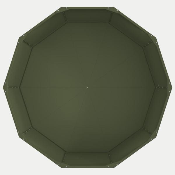 Pflanzkübel Olive Grün 120 x 120 x 50 cm Stahl