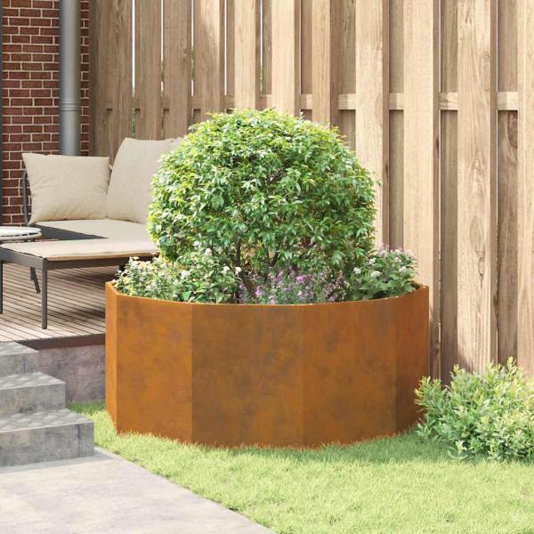 Pflanzkübel Rostig 120 x 120 x 50 cm Wetterfeststahl