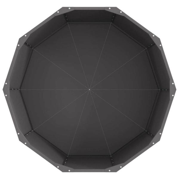 Pflanzkübel Schwarz 90 x 90 x 50 cm Stahl