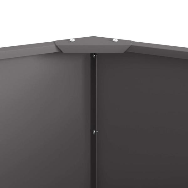 Pflanzkübel Schwarz 90 x 90 x 50 cm Stahl