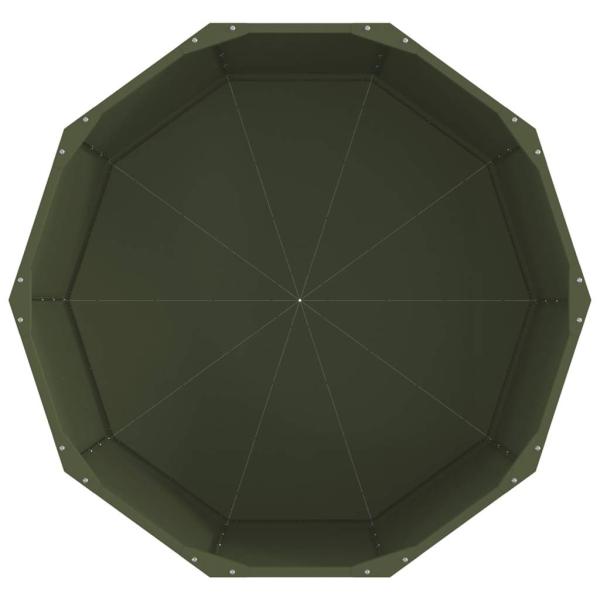 Pflanzkübel Olive Grün 90 x 90 x 50 cm Stahl