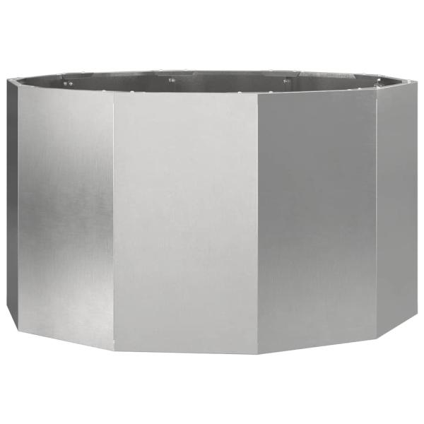 Pflanzkübel Silber 90 x 90 x 50 cm Edelstahl