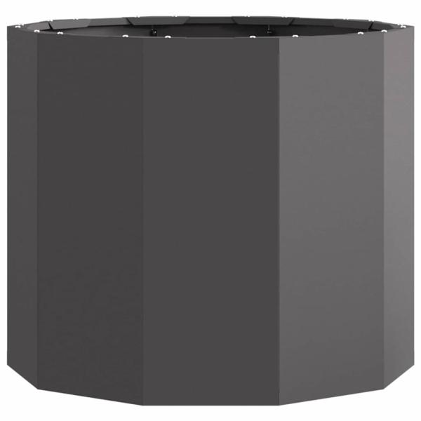 Pflanzkübel Schwarz 60 x 60 x 50 cm Stahl
