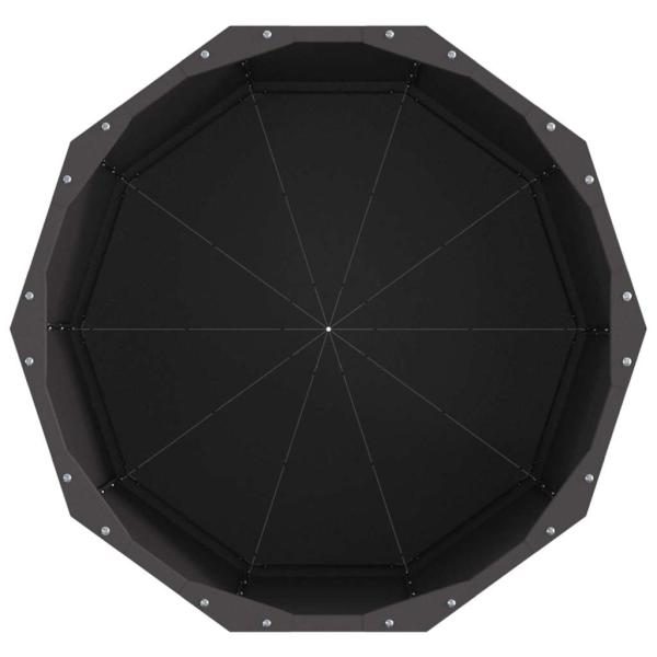 Pflanzkübel Schwarz 60 x 60 x 50 cm Stahl