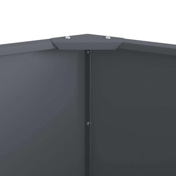 Pflanzkübel Anthrazit 60 x 60 x 50 cm Stahl