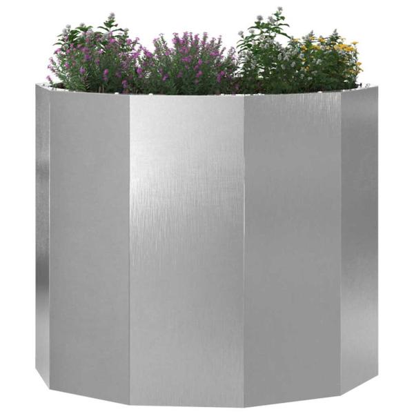 Pflanzkübel Silber 60 x 60 x 50 cm Edelstahl