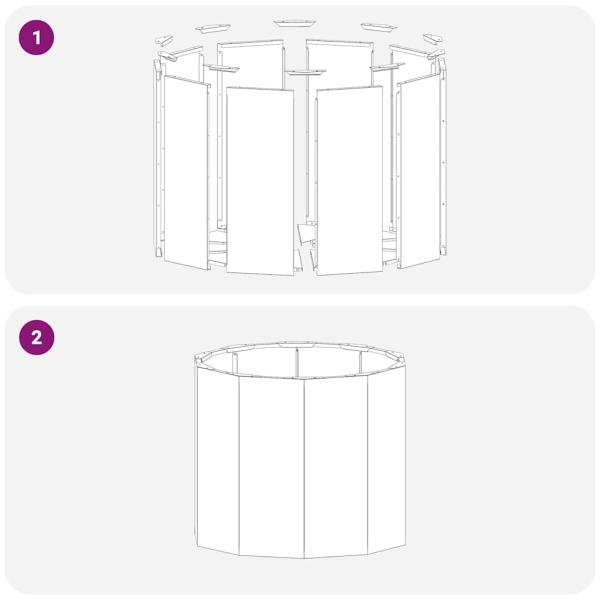 Pflanzkübel Silber 60 x 60 x 50 cm Verzinkter Stahl