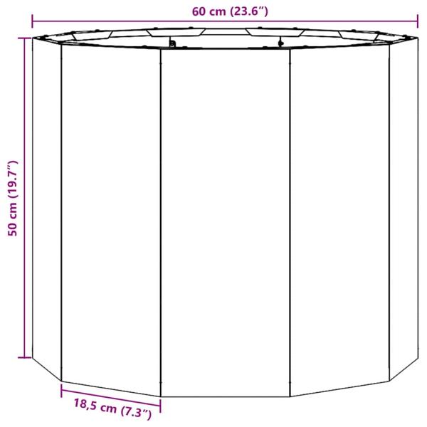 Pflanzkübel Rostig 60 x 60 x 50 cm Wetterfeststahl