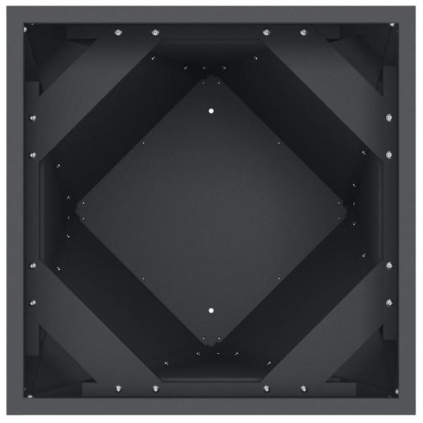 Pflanzkübel Anthrazit 30 x 30 x 75 cm Stahl