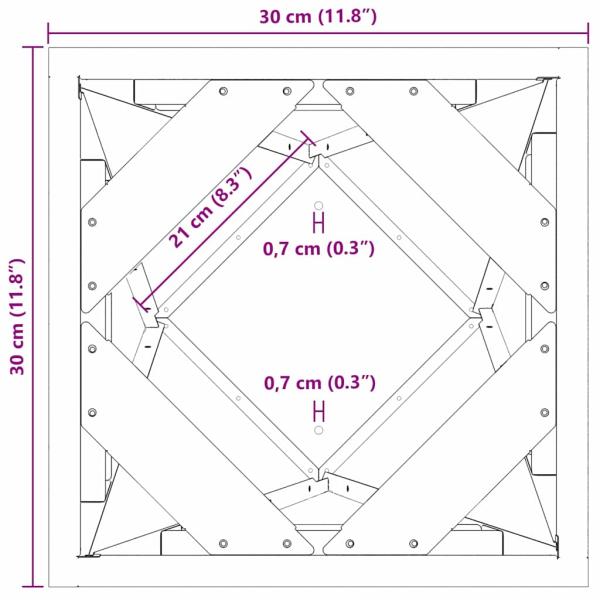 Pflanzkübel 2 pcs Silber 30 x 30 x 75 cm Edelstahl
