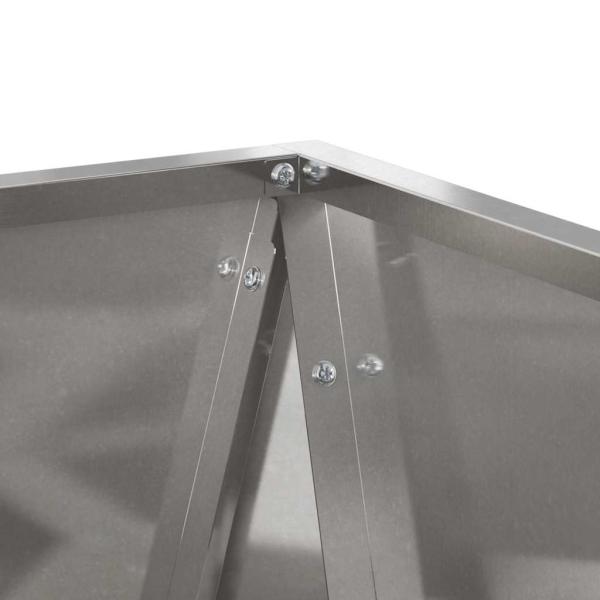 Pflanzkübel 2 pcs Silber 30 x 30 x 75 cm Edelstahl