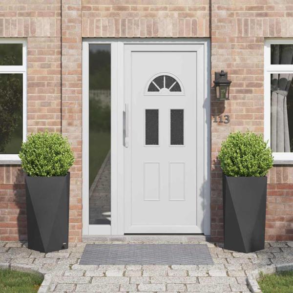 ARDEBO.de - Pflanzkübel 2 pcs Schwarz 40 x 40 x 75 cm Stahl