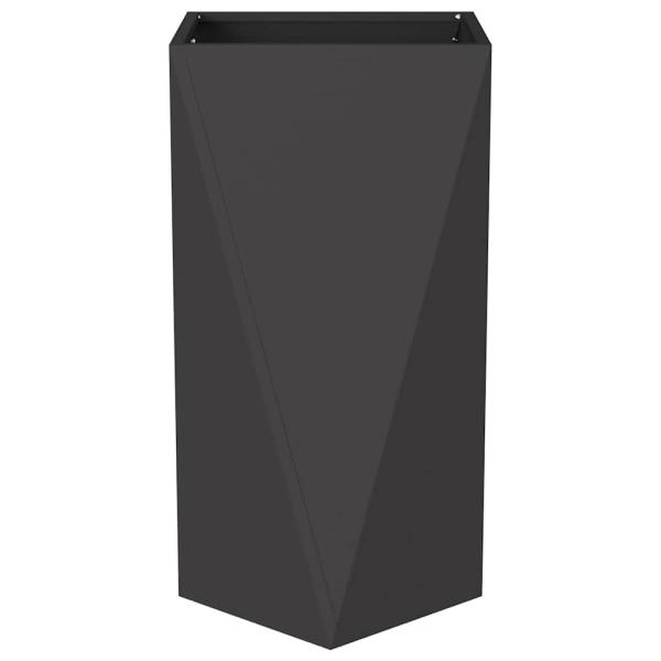 Pflanzkübel 2 pcs Schwarz 40 x 40 x 75 cm Stahl