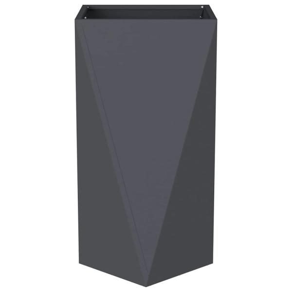 Pflanzkübel 2 pcs Anthrazit 40 x 40 x 75 cm Stahl