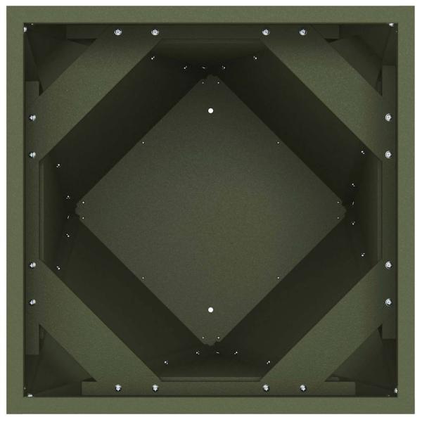 Pflanzkübel 2 pcs Olive Grün 40 x 40 x 75 cm Stahl