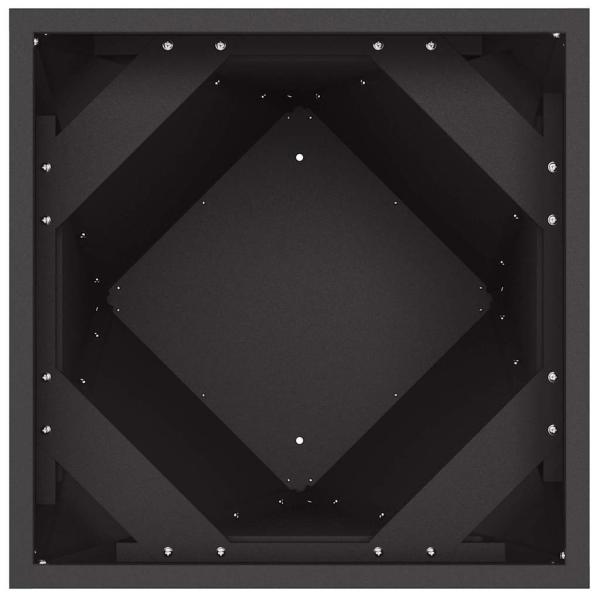 Pflanzkübel 2 pcs Schwarz 50 x 50 x 75 cm Stahl