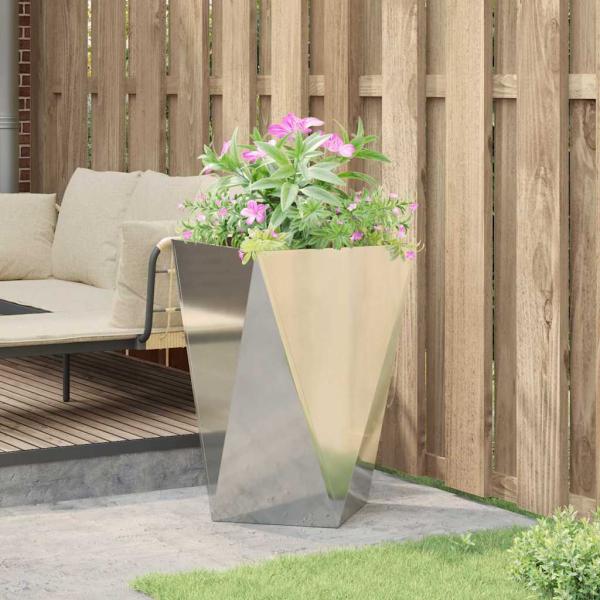 Pflanzkübel Silber 50 x 50 x 75 cm Verzinkter Stahl
