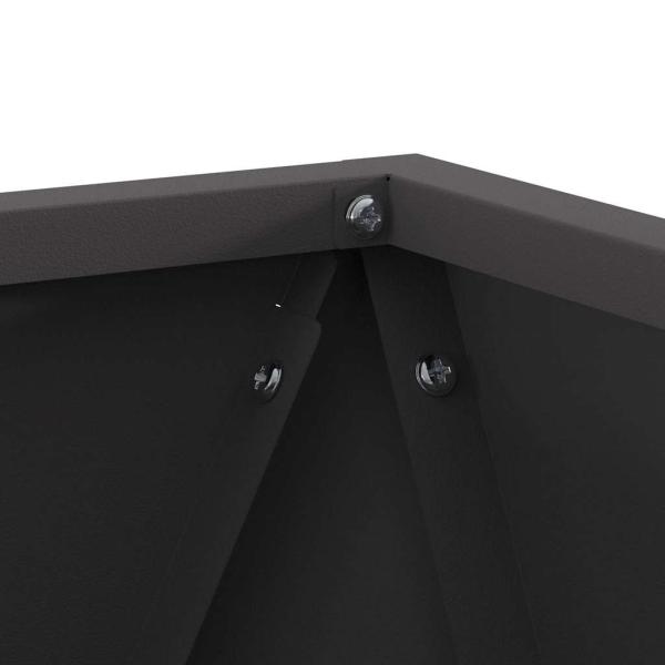 Pflanzkübel 2 pcs Schwarz 30 x 30 x 30 cm Stahl