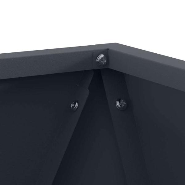 Pflanzkübel 2 pcs Anthrazit 30 x 30 x 30 cm Stahl