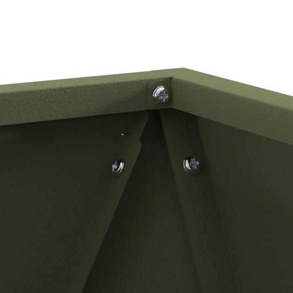 Pflanzkübel Olive Grün 30 x 30 x 30 cm Stahl