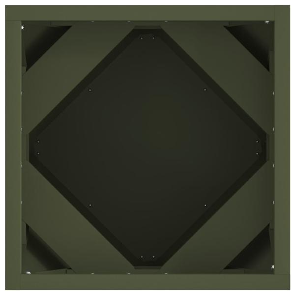 Pflanzkübel 2 pcs Olive Grün 30 x 30 x 30 cm Stahl