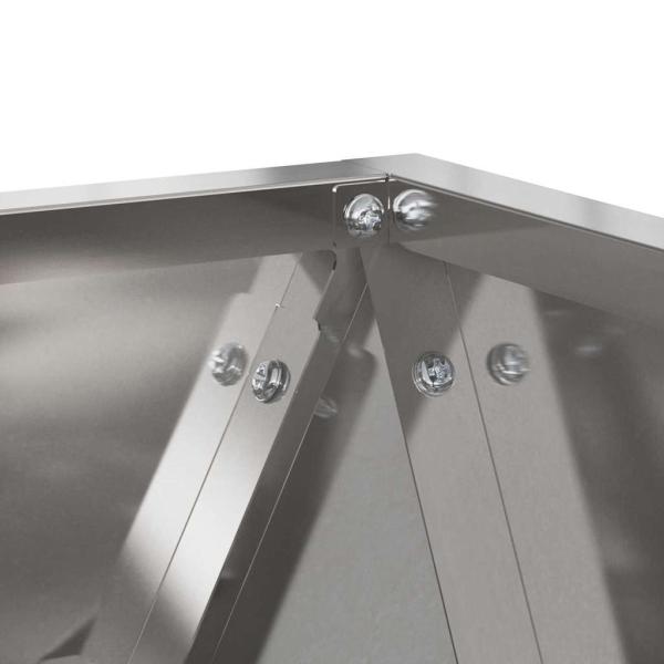 Pflanzkübel 2 pcs Silber 30 x 30 x 30 cm Edelstahl