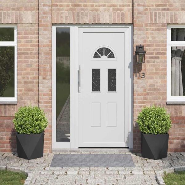 ARDEBO.de - Pflanzkübel 2 pcs Schwarz 40 x 40 x 40 cm Stahl