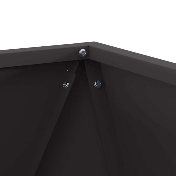 Pflanzkübel 2 pcs Schwarz 40 x 40 x 40 cm Stahl