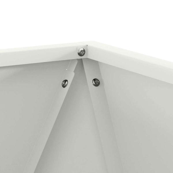 Pflanzkübel 2 pcs Weiß 40 x 40 x 40 cm Stahl