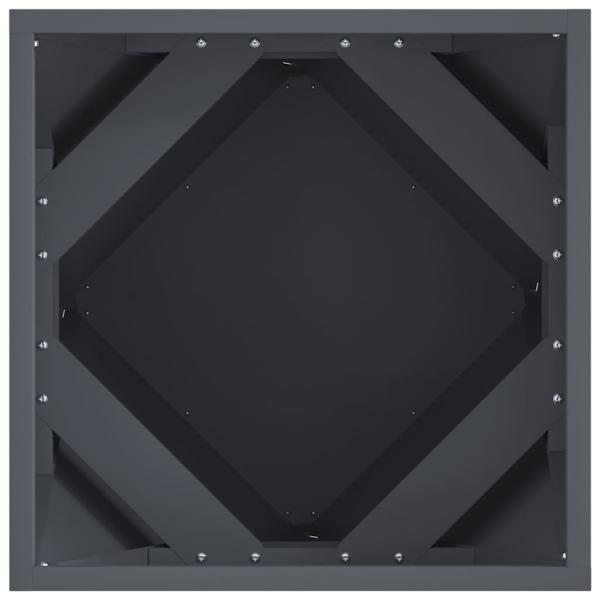 Pflanzkübel Anthrazit 40 x 40 x 40 cm Stahl