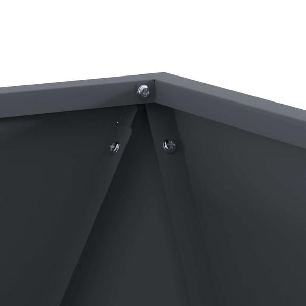 Pflanzkübel 2 pcs Anthrazit 40 x 40 x 40 cm Stahl