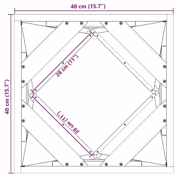 Pflanzkübel 2 pcs Silber 40 x 40 x 40 cm Verzinkter Stahl
