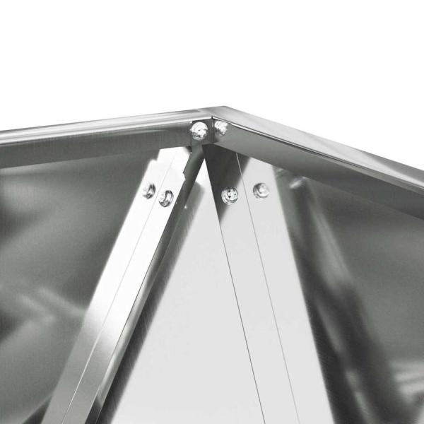 Pflanzkübel 2 pcs Silber 40 x 40 x 40 cm Verzinkter Stahl