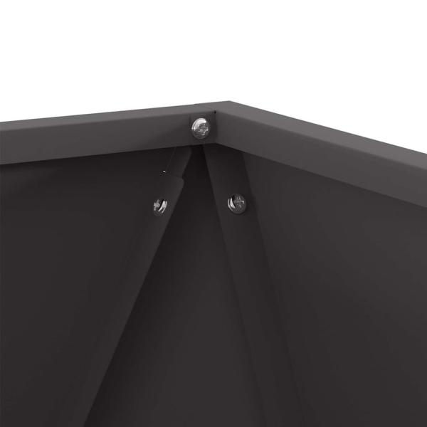 Pflanzkübel Schwarz 50 x 50 x 50 cm Stahl