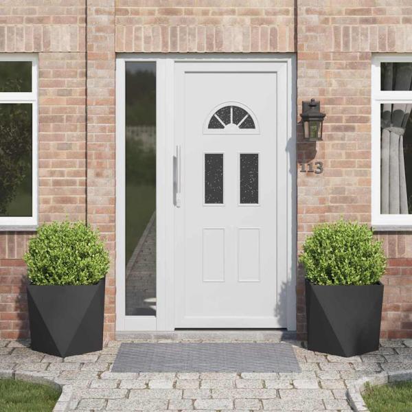 ARDEBO.de - Pflanzkübel 2 pcs Schwarz 50 x 50 x 50 cm Stahl