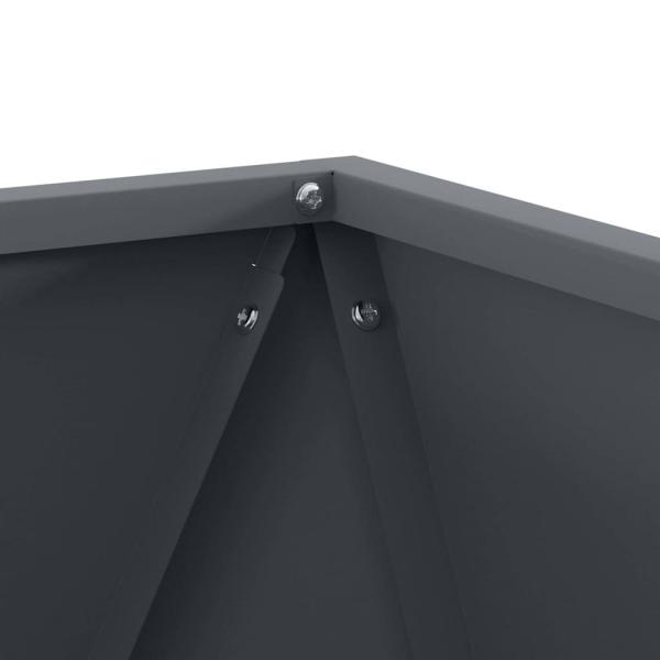 Pflanzkübel Anthrazit 50 x 50 x 50 cm Stahl