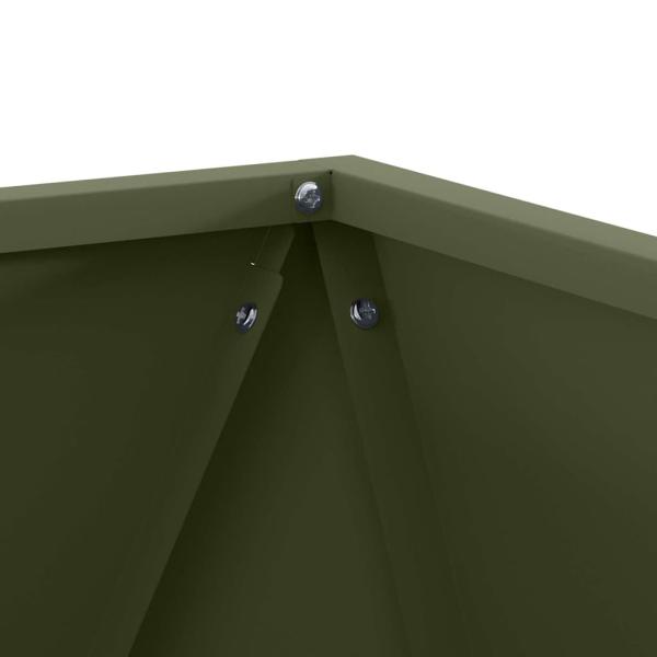 Pflanzkübel 2 pcs Olive Grün 50 x 50 x 50 cm Stahl