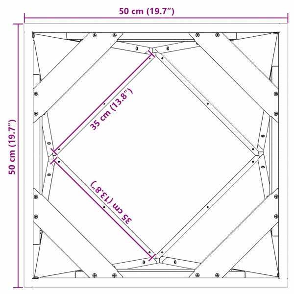 Pflanzkübel 2 pcs Rostig 50 x 50 x 50 cm Wetterfeststahl