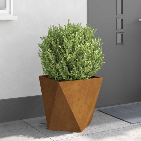 Pflanzkübel 2 pcs Rostig 50 x 50 x 50 cm Wetterfeststahl